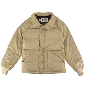 90s tan ski puffer jacket 1990s vintage